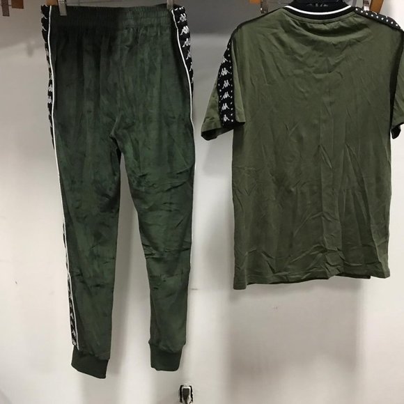 NEW soft 2 Pc set KAPPA Men’s Suit L green dark - Picture 2 of 4